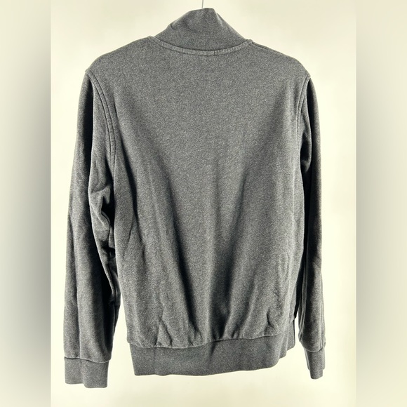 Lacoste Half Zip Lightweight Interlock Sweatshirt Dark Gray Cotton Mens M 4 - Picture 10 of 15